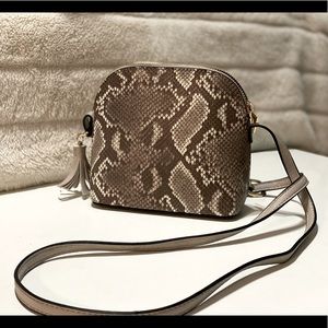 Faux Snake Skin cross body mini Satchel